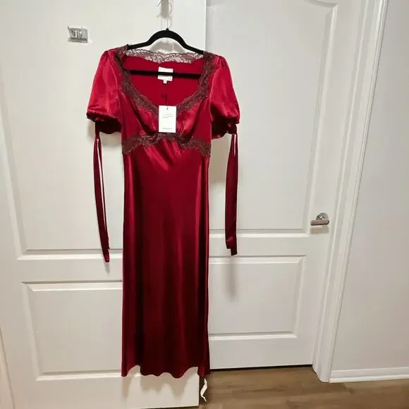 Reformation Burgundy Maxi Dress - Picture 4 of 6